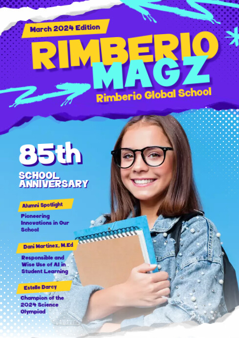 school magazine template | PosterMyWall