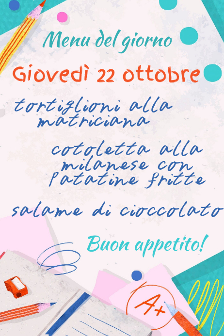 Menu School Potrait School Menu Template 5 | PosterMyWall