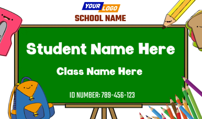 Yellow Student Id Card Tags Template | PosterMyWall