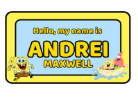 Wit Name Tag A5 Template