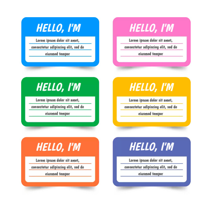 Copy of School Name Tag Layout | PosterMyWall