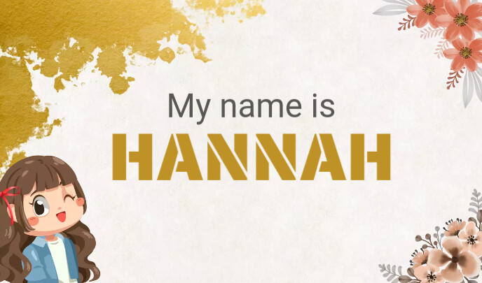 school name tags for girls template | PosterMyWall