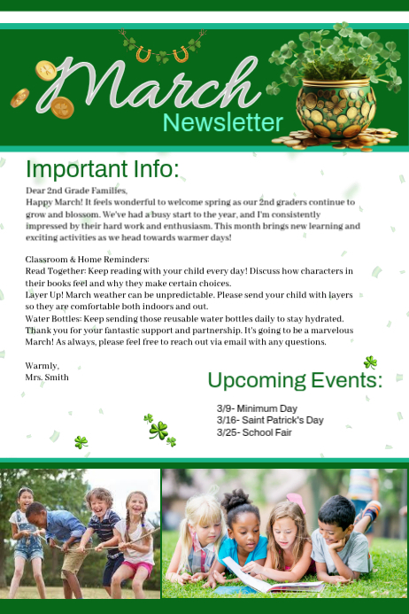 Plantilla de School Newsletter Poster | PosterMyWall