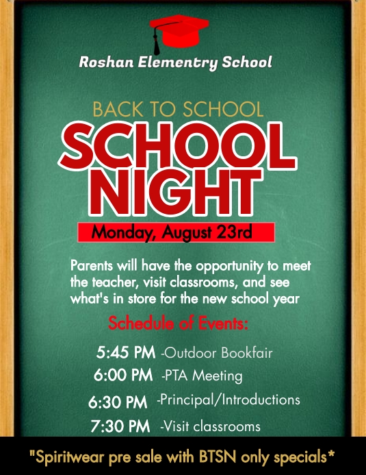School Night Flyer Template PosterMyWall