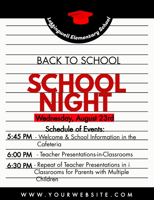 School Night Flyer Template PosterMyWall