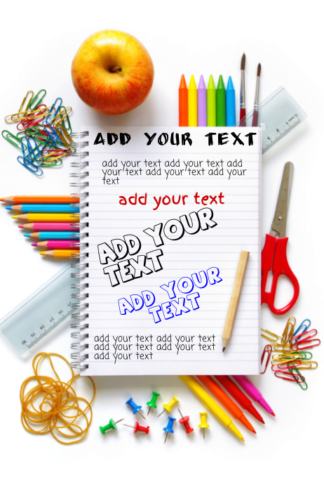 Poster Making Using Notebook SCHOOL NOTEBOOK EVENT POSTER FLYER WALL HALL CLASSROOM Template ...