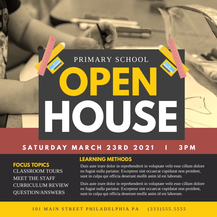 School Open House Poster School Open House Graphics, Designs