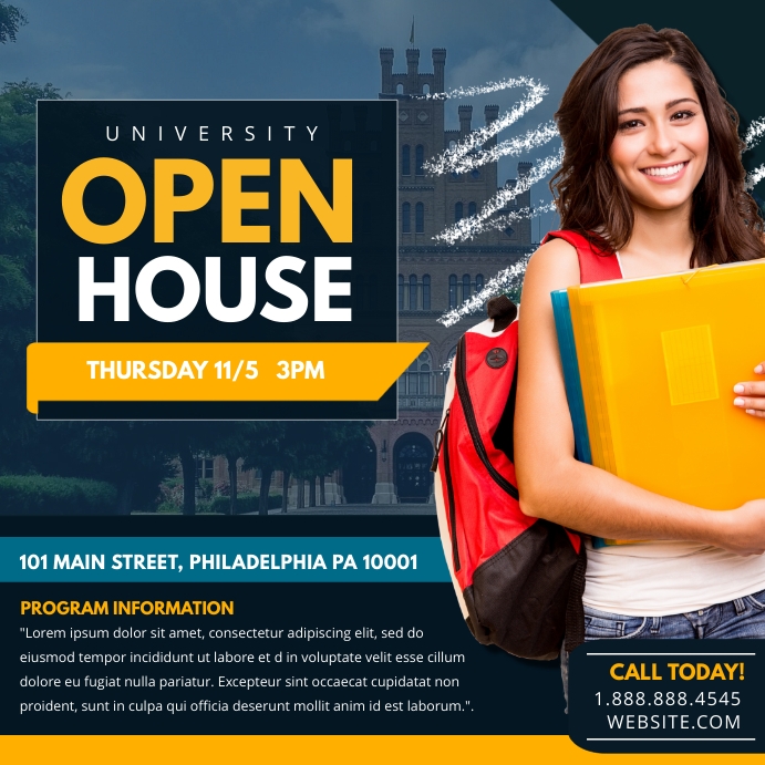 School Open House Template | PosterMyWall