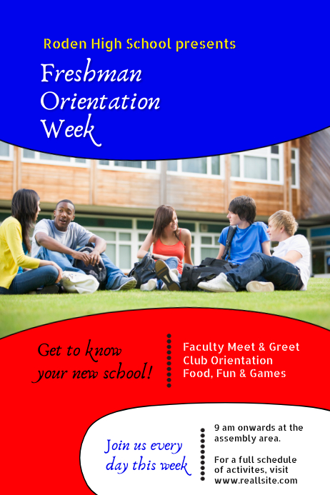 School Orientation Template | PosterMyWall