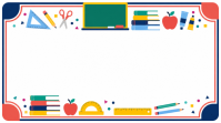 White School Supplies Affichage numérique Template