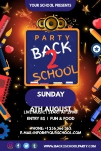 school party flyer Poster template