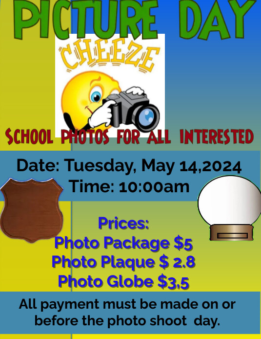 Chapter Photo Day School Photo Day Template | PosterMyWall