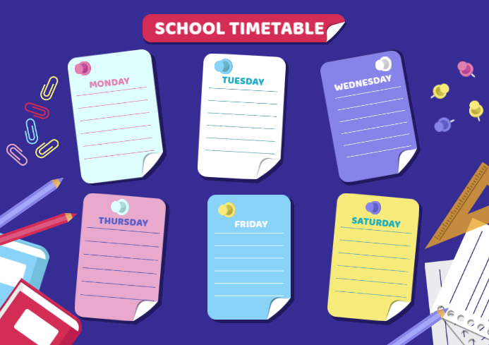School Planner Template | PosterMyWall
