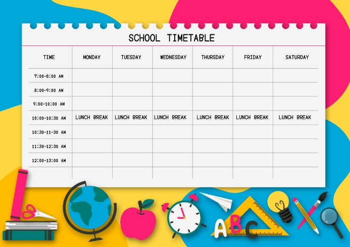 School Planner Template | PosterMyWall