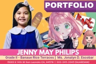 School Portfolio Cover Label template