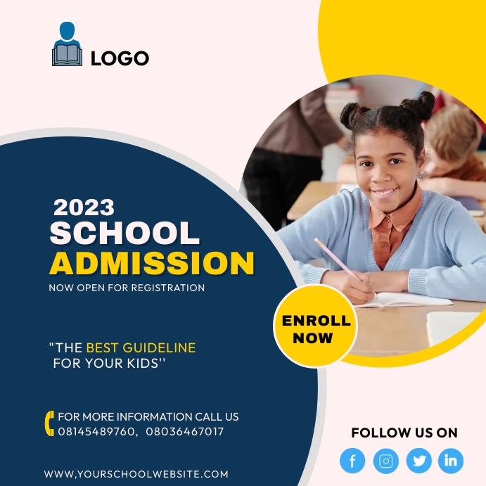 SCHOOL POSTER (18) Publicação no Instagram template