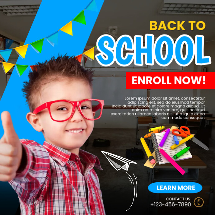 SCHOOL POSTER Template PosterMyWall