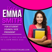 school poster Square (1:1) template