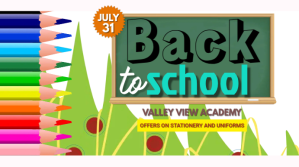 Белый Back to School Offers Digitalt display Template