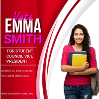 school poster Cuadrado (1:1) template