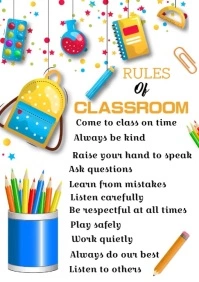 school poster A4 template