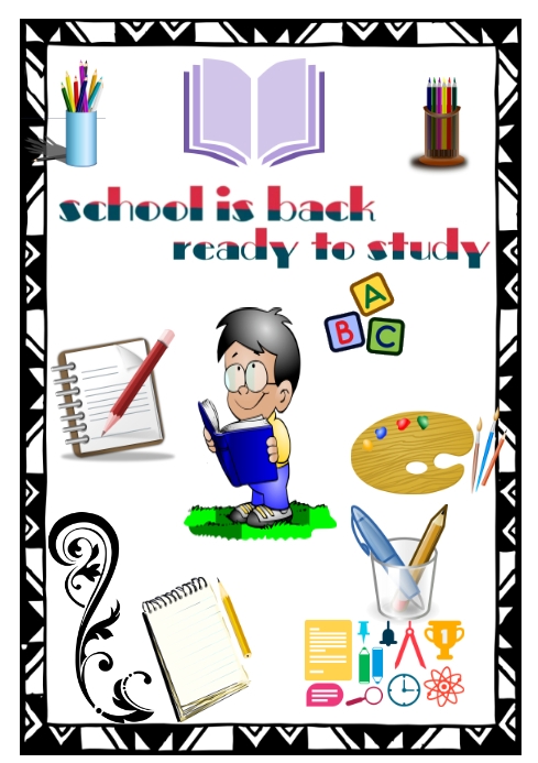 school poster A4 template