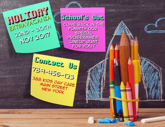 School Poster Flyer (US Letter) template