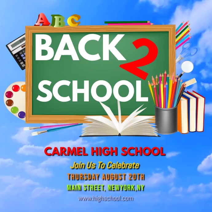 School posters template PosterMyWall