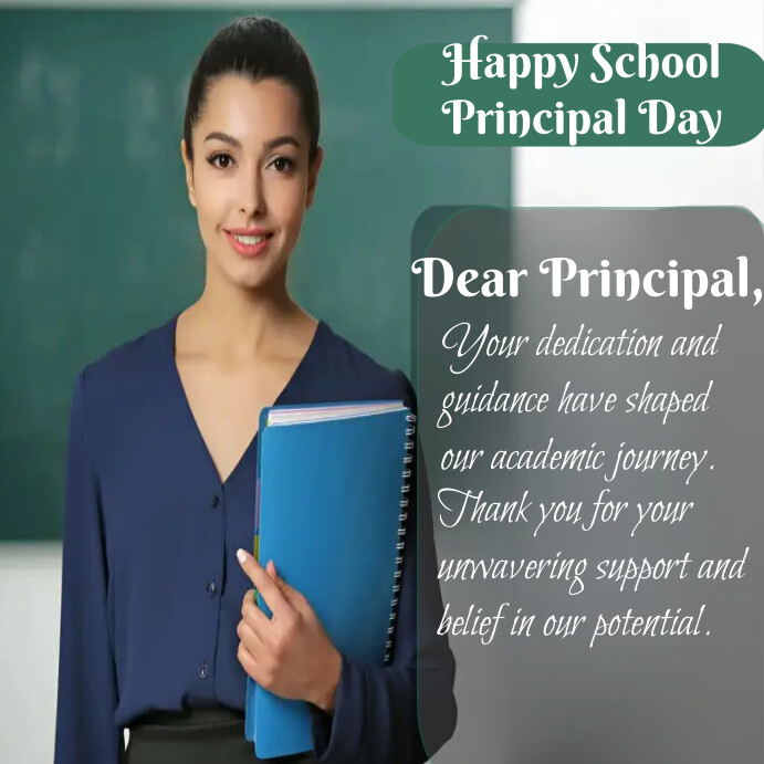 Principal Week School Principal Day Celebration Poster Template | PosterMyWall