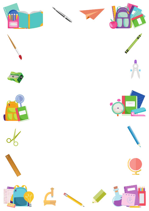 School Printable Borders Border Template | PosterMyWall
