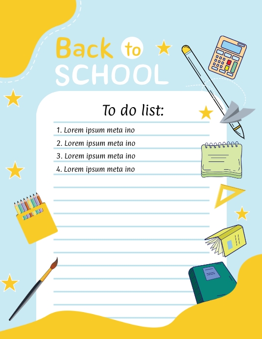 School Printable Notes Template | PosterMyWall