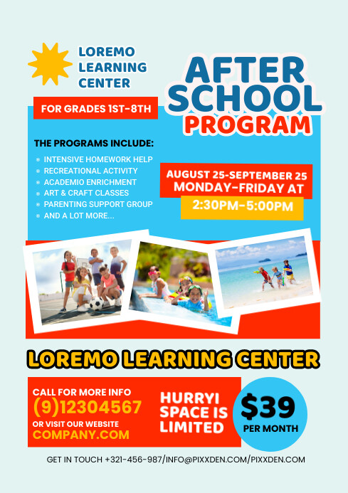 School Program Flyer Template | PosterMyWall