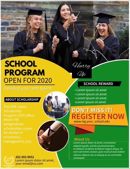 School Program Opening Template | PosterMyWall