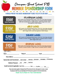 School PTO Sponsorship Form Template – Editable Membership & Fundraising Flyer