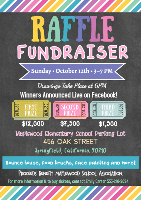 Class Raffle Template School Raffle Flyer Template | PosterMyWall