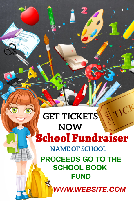 Copy of School Raffle Fundraiser Template | PosterMyWall
