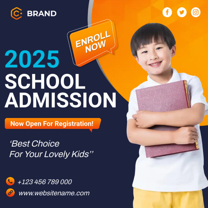 School Registration Template | PosterMyWall