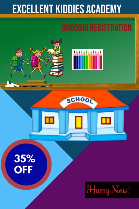 SCHOOL REGISTRATION Template | PosterMyWall
