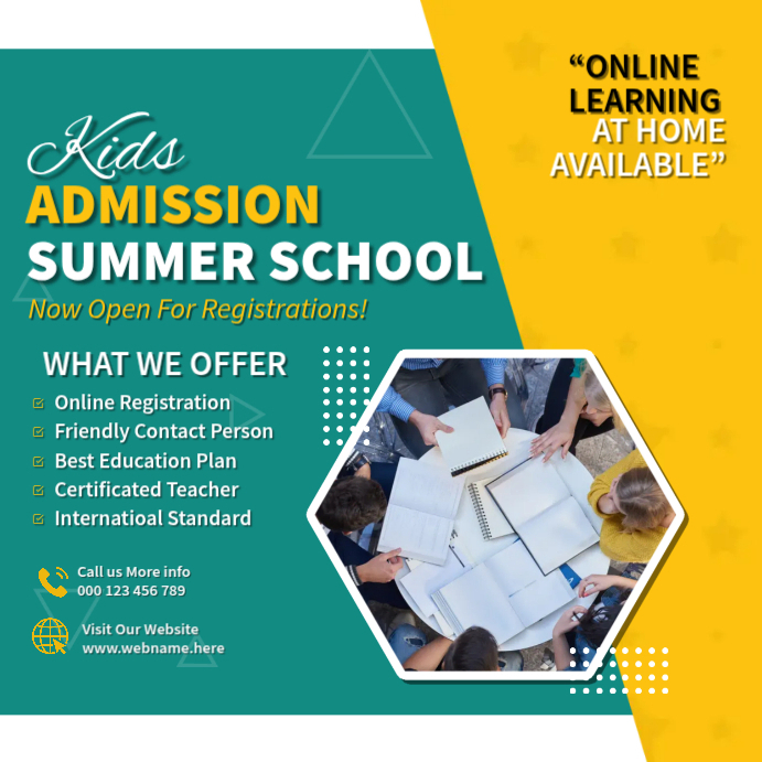 School Registration Template PosterMyWall