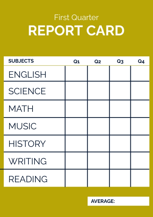 School Report Card Pattern school report card Template | PosterMyWall