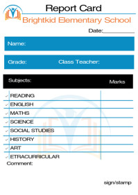 School Report Card Pattern Report Card Template | PosterMyWall