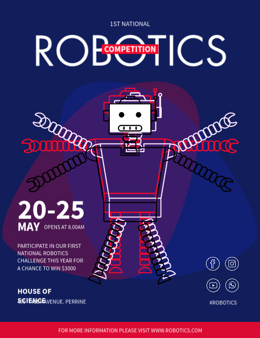 Robotics Program Flyers Robotics Competition Flyers Template | PosterMyWall
