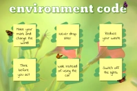 School Rules for Environment Conservation Poster template