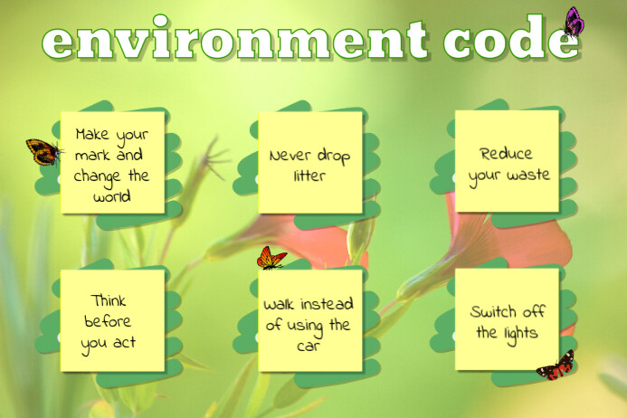 Copy of School Rules for Environment Conservation Poster | PosterMyWall