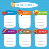 School Schedule Instagram-bericht template
