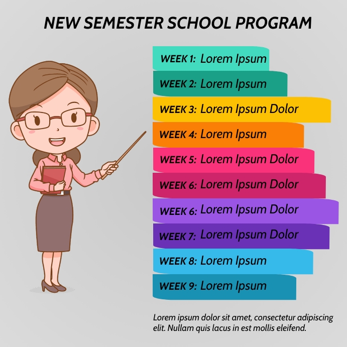 School Program Template Cute Class Schedule Free Google Docs Template