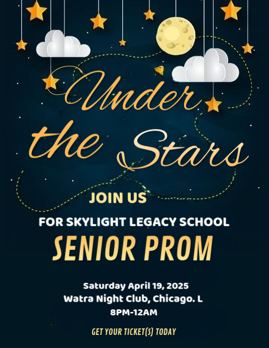School Senior Prom Party Invitation Template Flyer | PosterMyWall