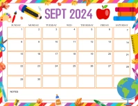 school September calendar 2024 Flyer (US Letter) template