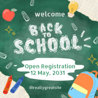 School Social Media  Back to School Template  Bright School Post