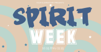 School Spirit Week Facebook Shared Image template